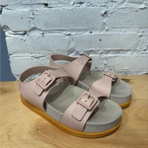 Melissa Wide Platform Sandals in Pink /‎ Beige / Caramelo 7